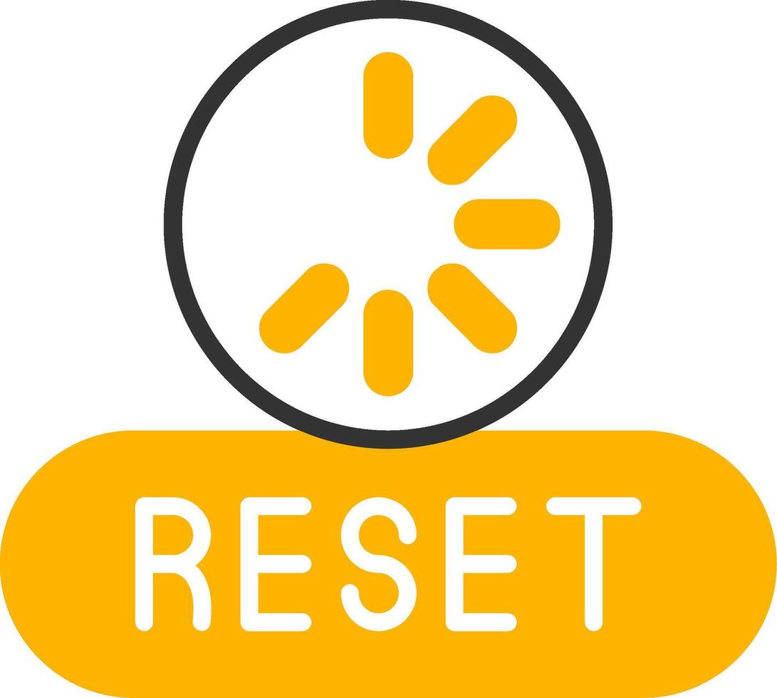 Reset Glyph Two Color Icon vector