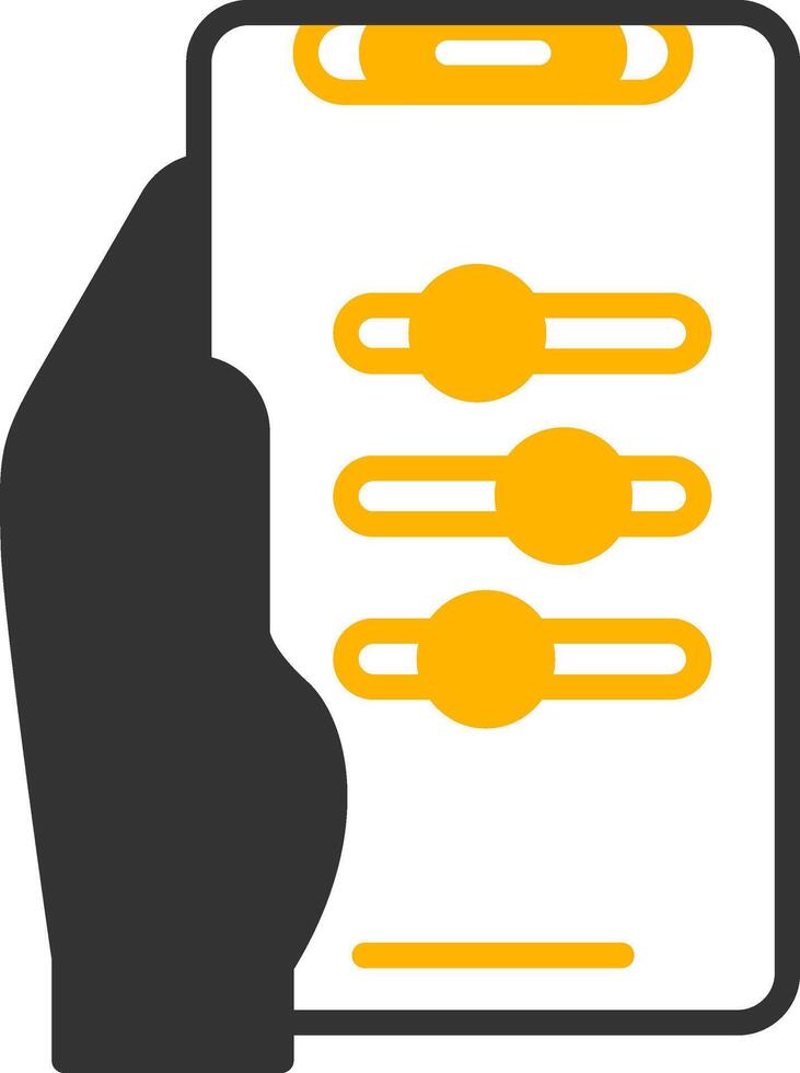 Settings Glyph Two Color Icon vector