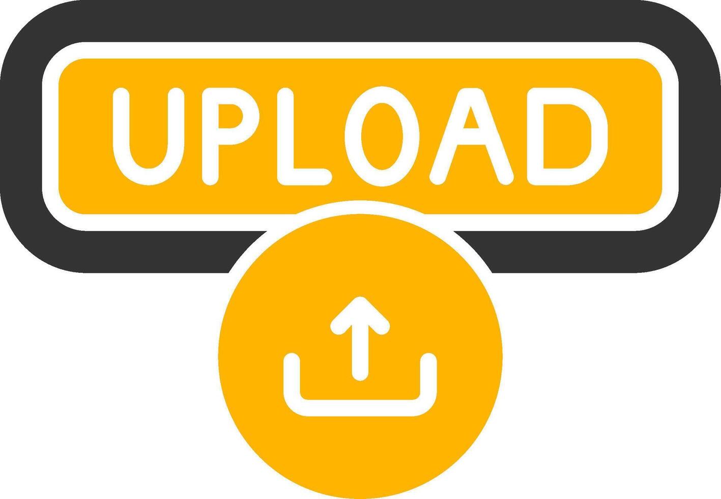 Upload Glyph Two Color Icon vector