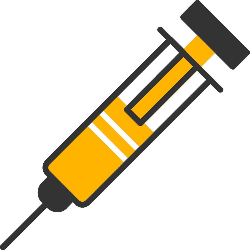 Syringe Glyph Two Color Icon vector