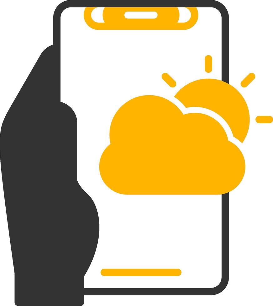 Weather Forecast Glyph Two Color Icon vector