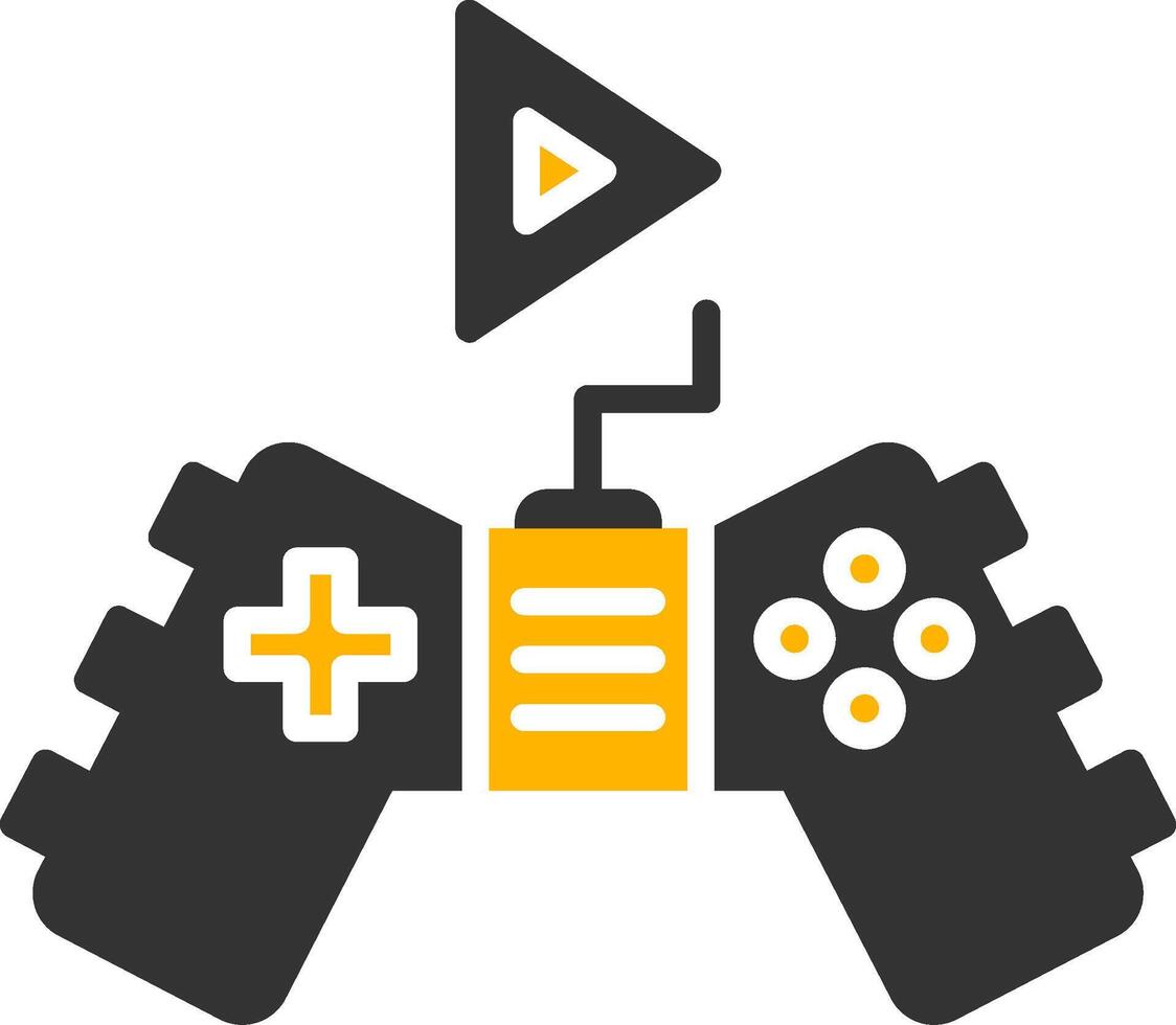 Gaming Glyph Two Color Icon vector