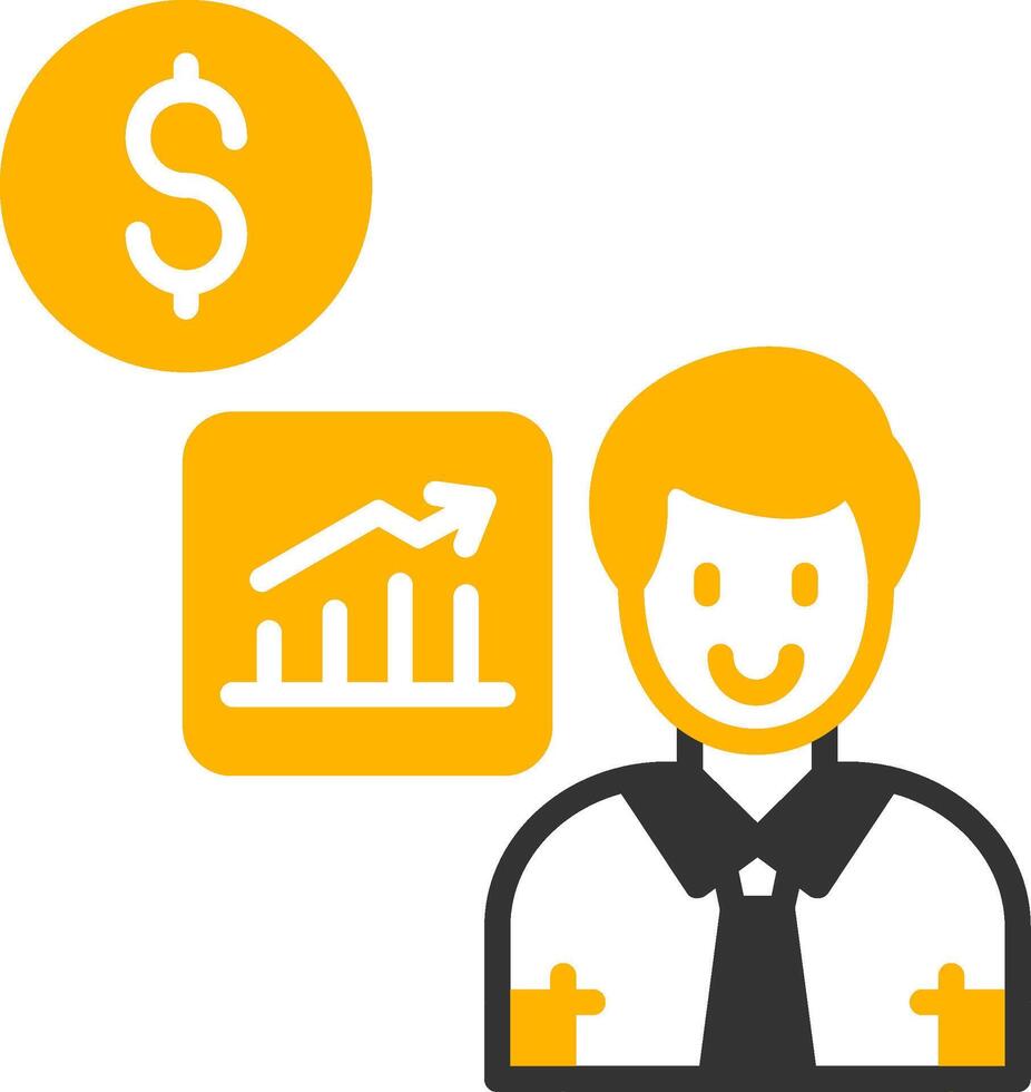 Business Impact Glyph Two Color Icon vector
