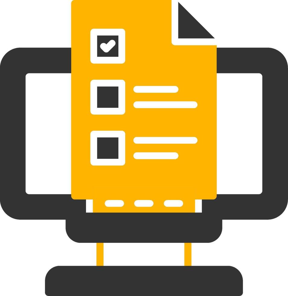 Brief Glyph Two Color Icon vector