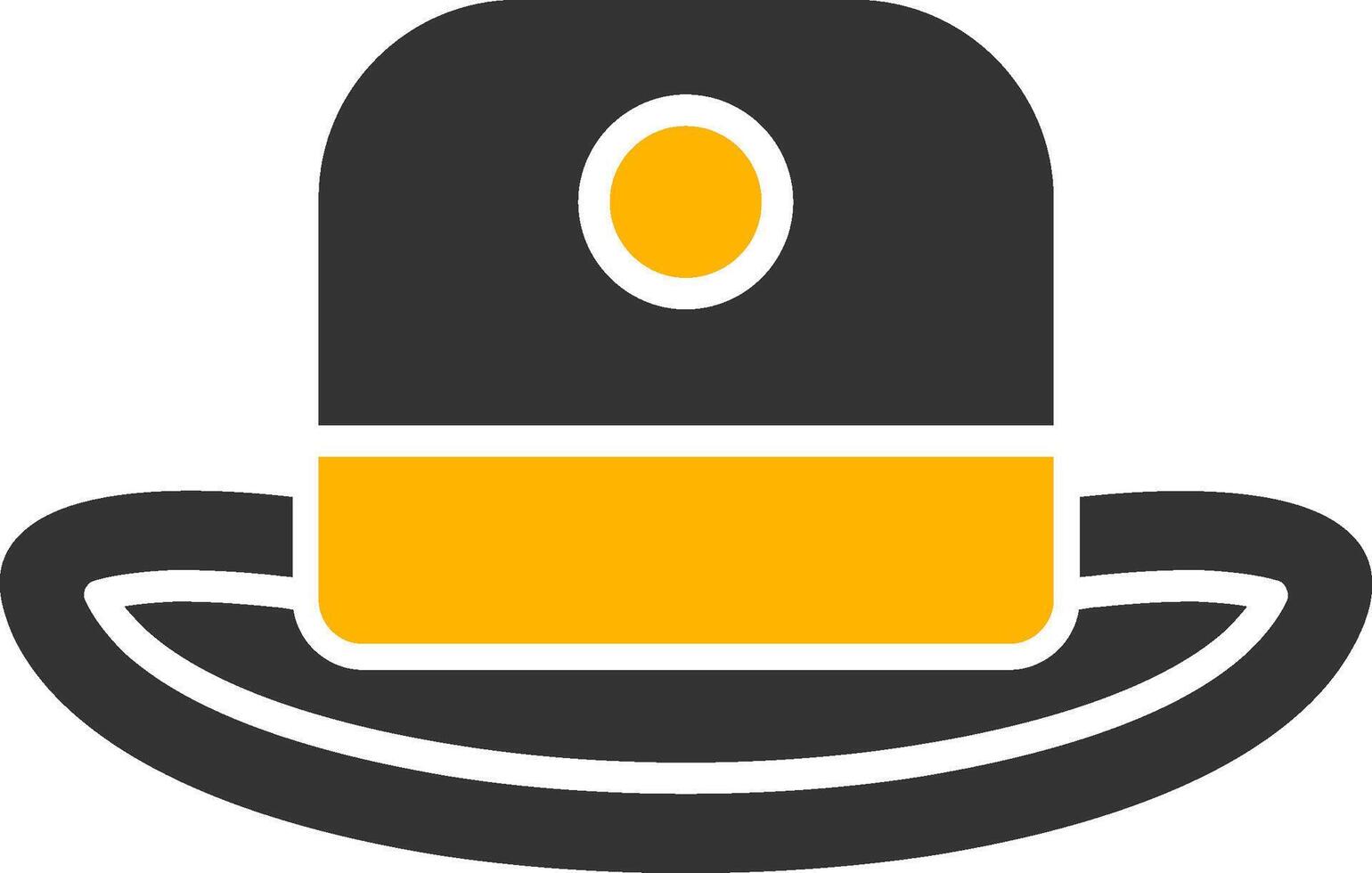 Cowboy Hat Glyph Two Color Icon vector