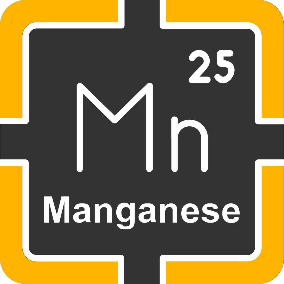 Manganese Glyph Two Color Icon vector