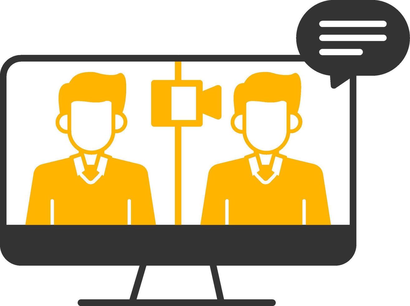 OnGlyph Two Color Conference Glyph Two Color Icon vector