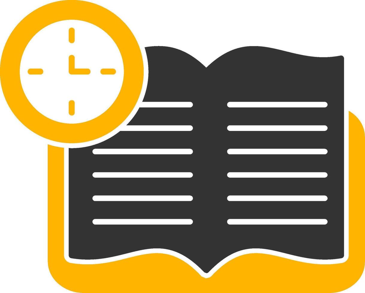 Continuous Learning Glyph Two Color Icon vector