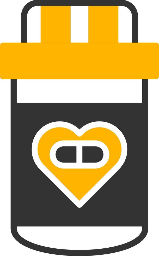 Heart Medicine Glyph Two Color Icon vector