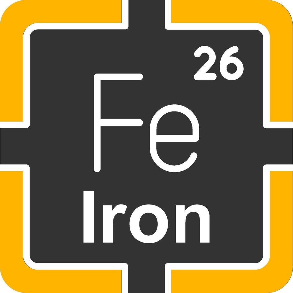 Iron Glyph Two Color Icon vector
