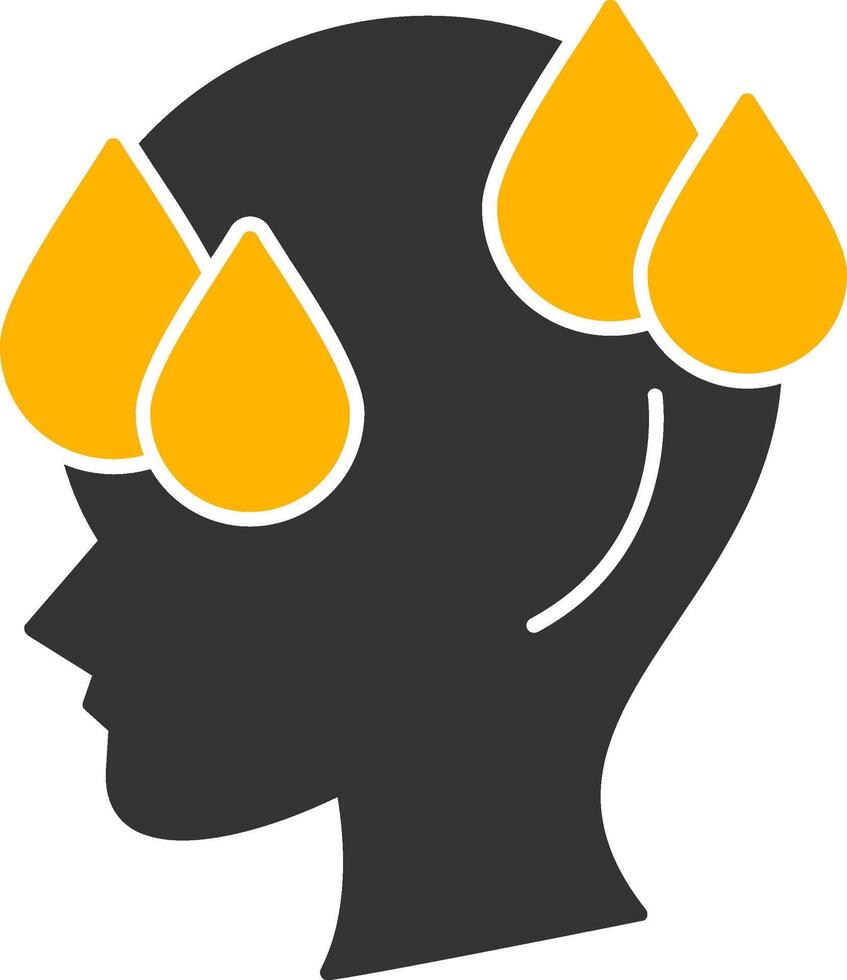 Sweating Glyph Two Color Icon vector
