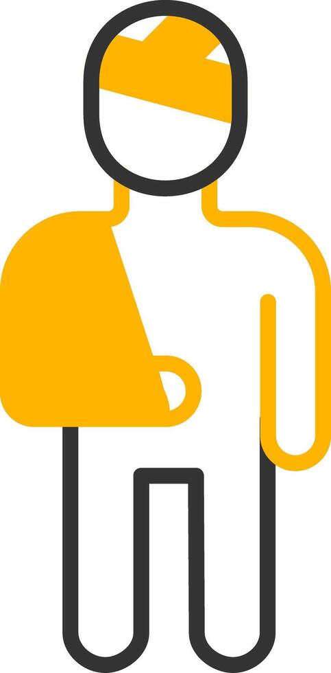 Injury Glyph Two Color Icon vector
