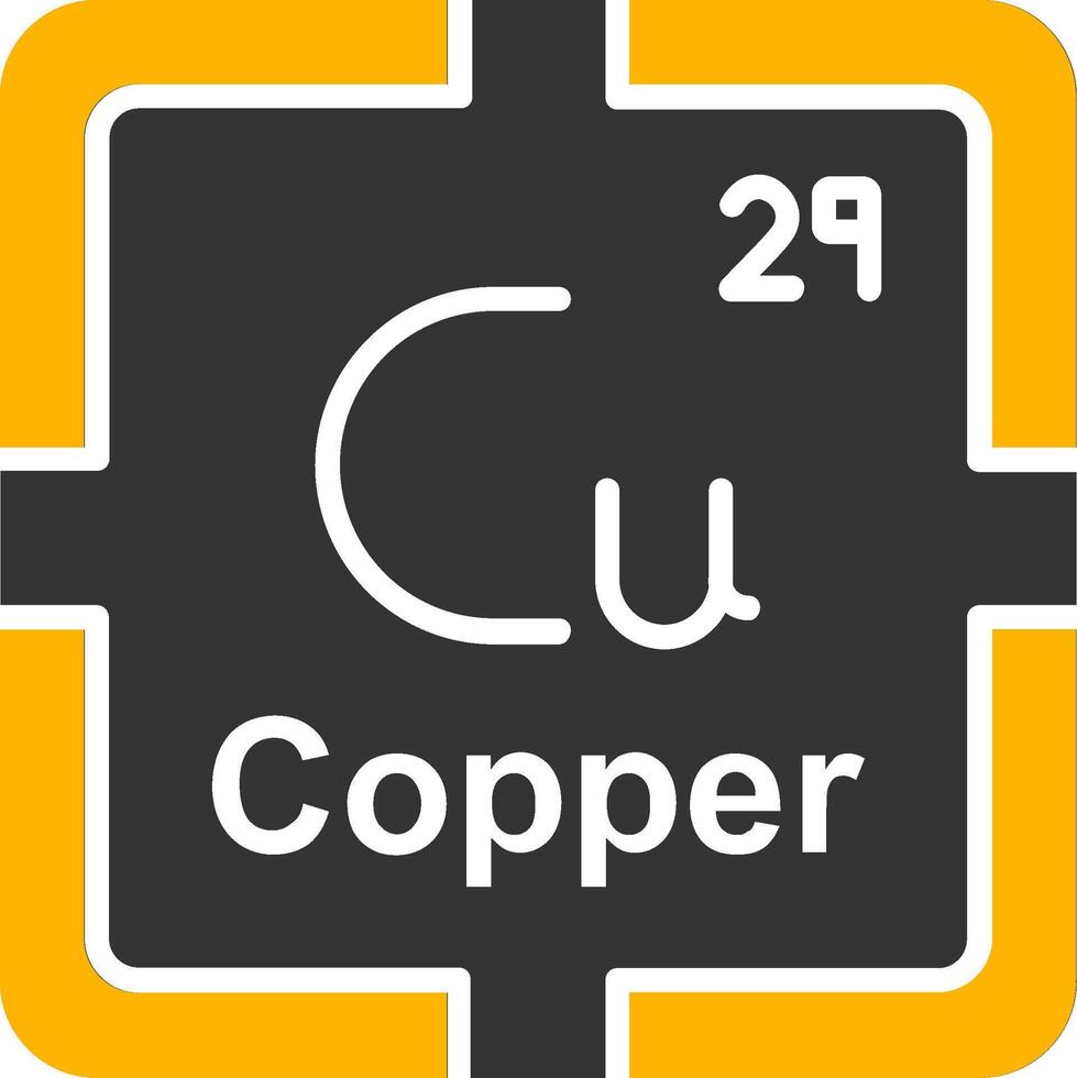 Copper Glyph Two Color Icon vector