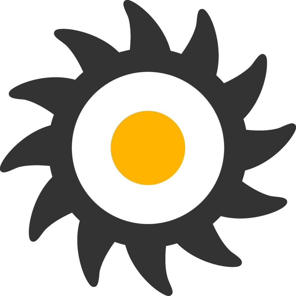 Circular Saw Glyph Two Color Icon vector