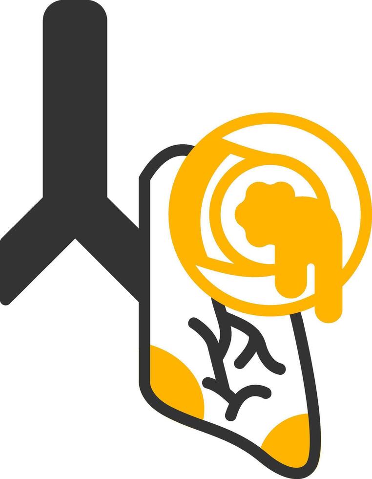 Bronchiectasis Glyph Two Color Icon vector