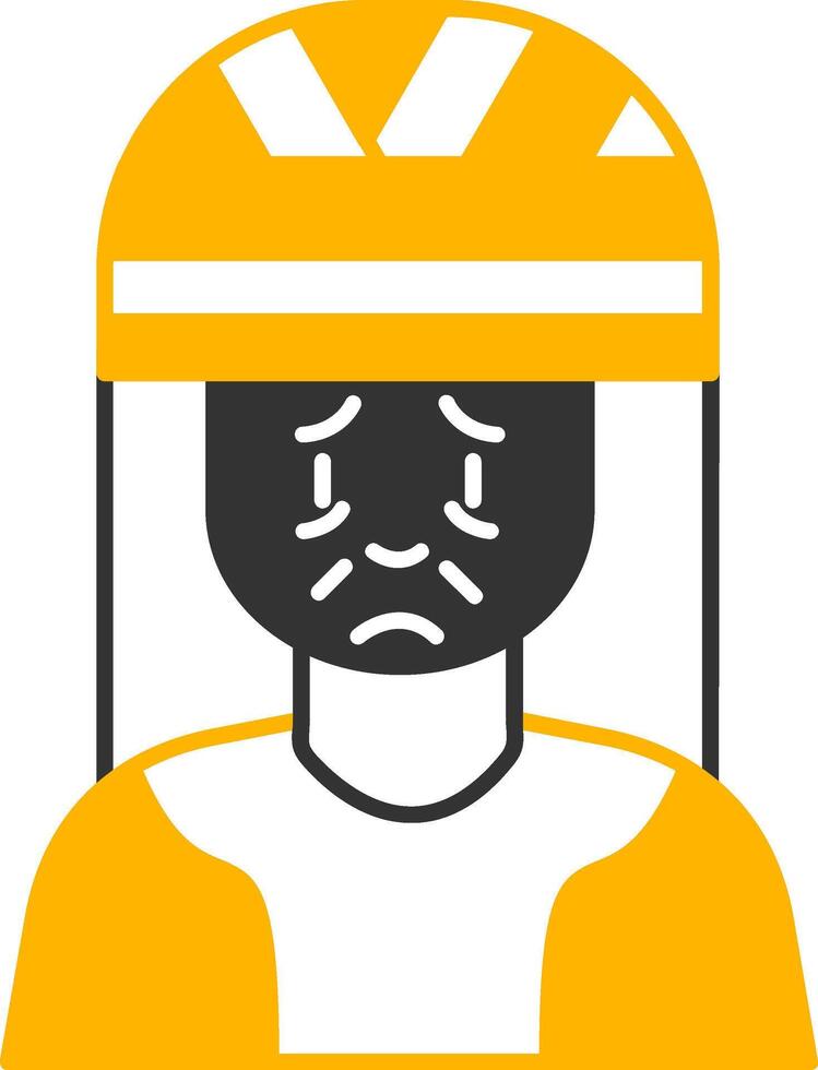 Head Injury Glyph Two Color Icon vector
