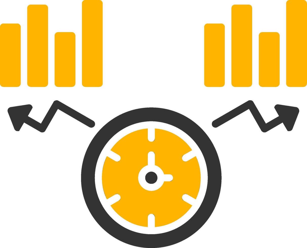 Time To Market Glyph Two Color Icon vector