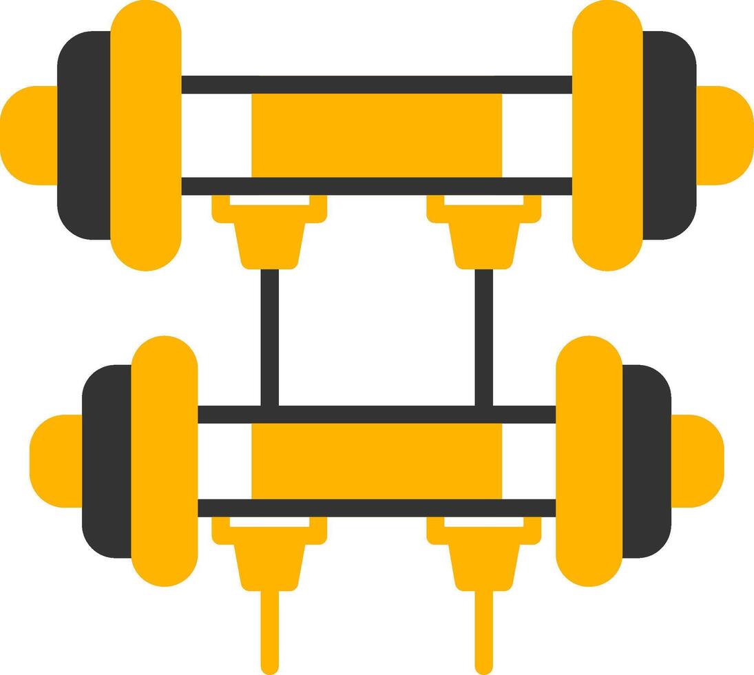 Gym Glyph Two Color Icon vector