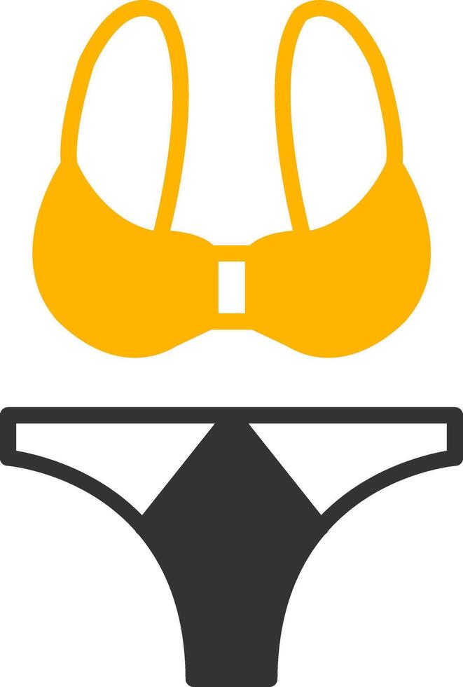 Swimsuit Glyph Two Color Icon vector