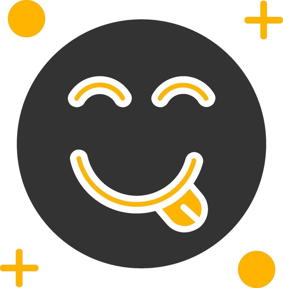 Tongue Glyph Two Color Icon vector