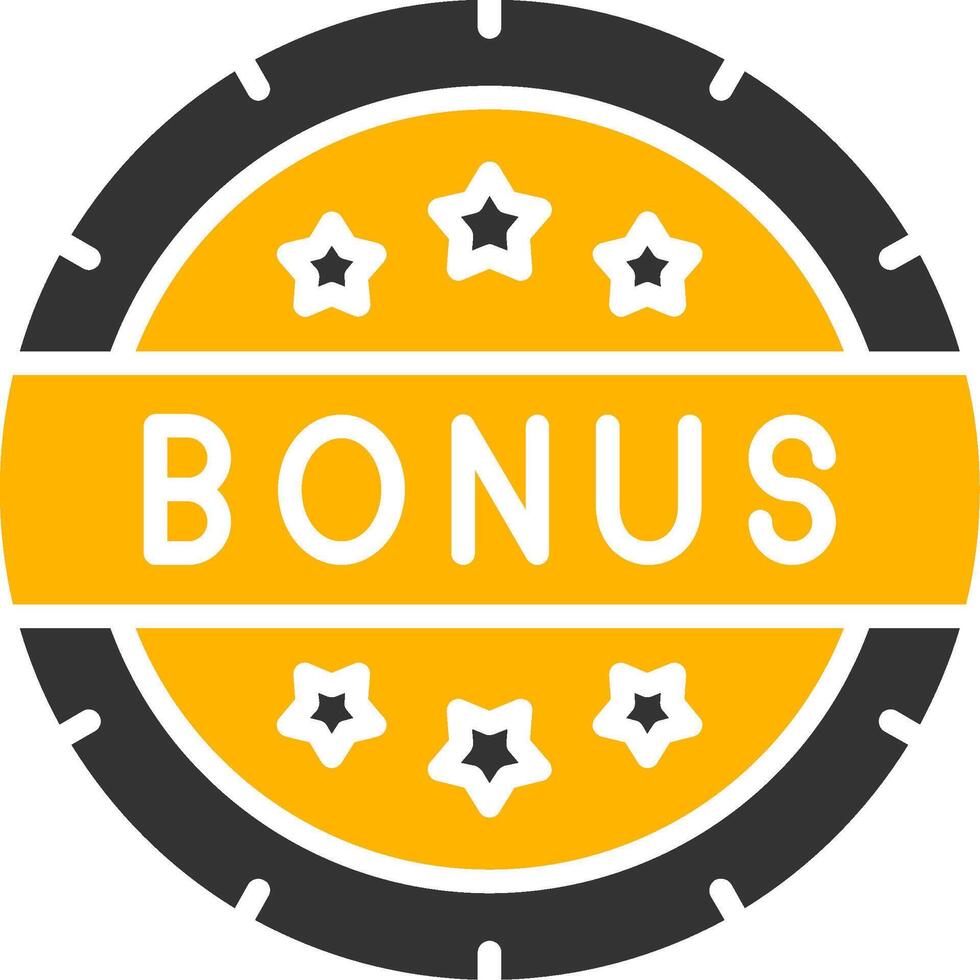 Bonus Glyph Two Color Icon vector