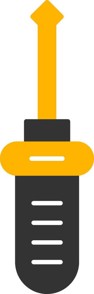 Screwdriver Glyph Two Color Icon vector
