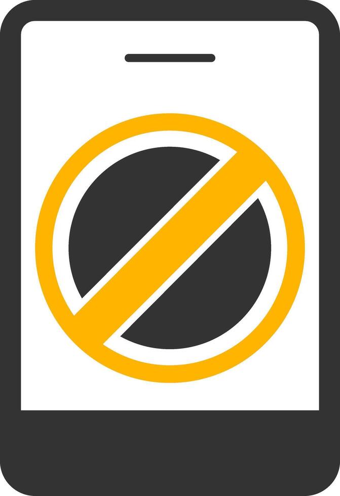 Block Contact Glyph Two Color Icon vector