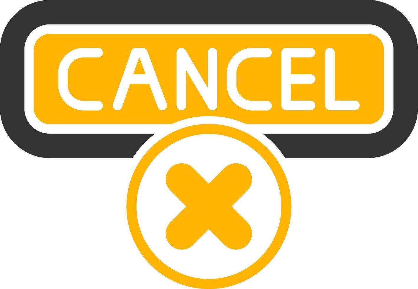 Cancel Glyph Two Color Icon vector