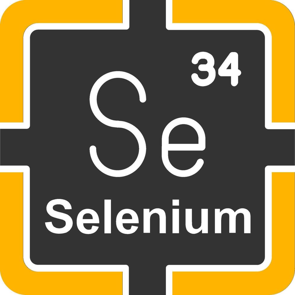 Selenium Glyph Two Color Icon vector