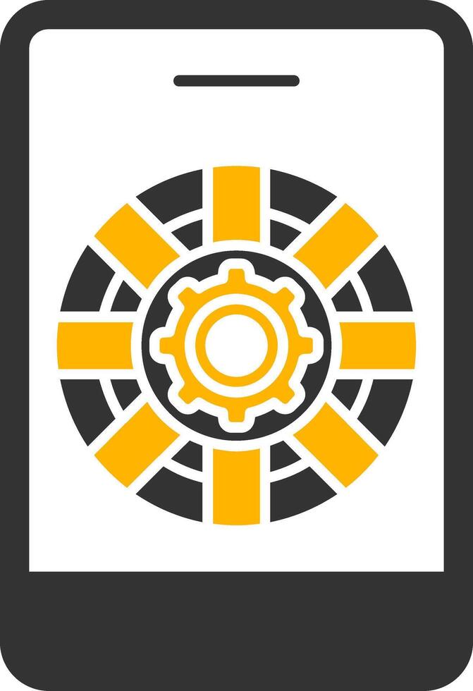 Phone Support Glyph Two Color Icon vector