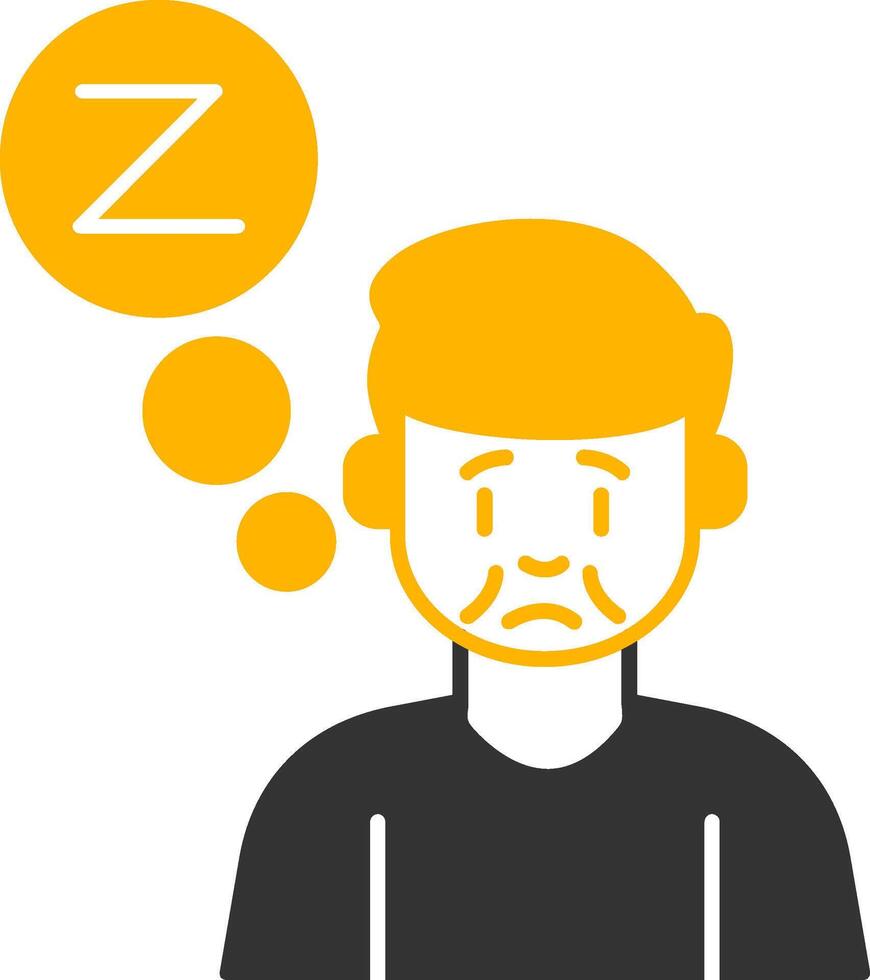 Insomnia Glyph Two Color Icon vector