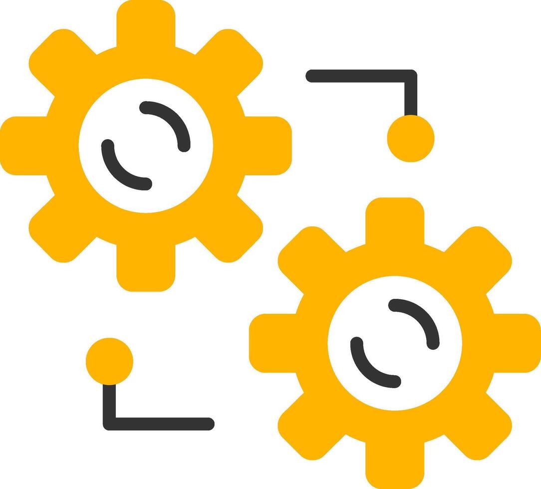 Integration Glyph Two Color Icon vector