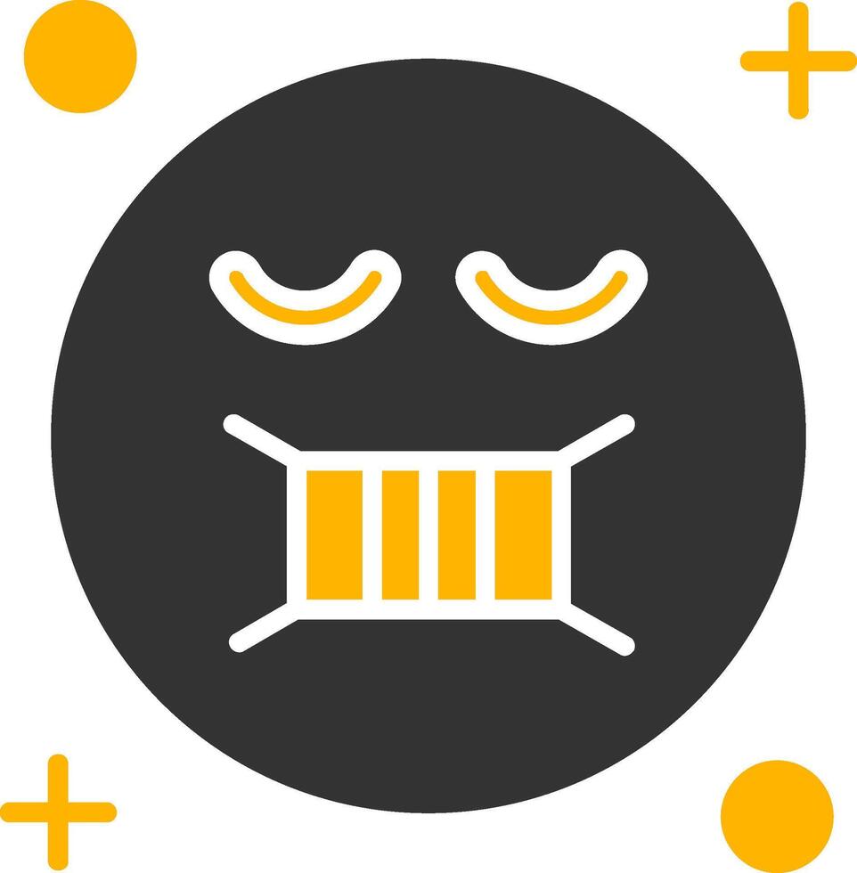 Face mask Glyph Two Color Icon vector