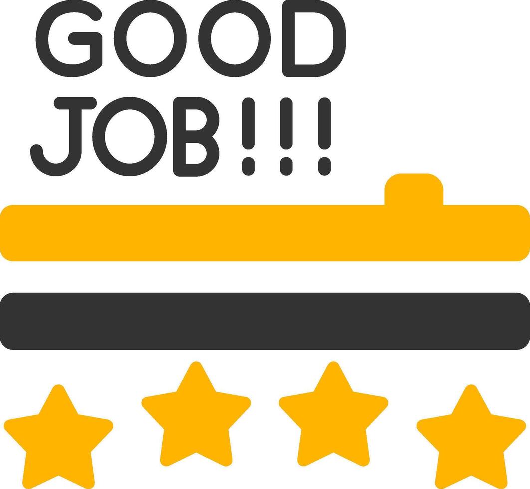 Good Job Glyph Two Color Icon vector