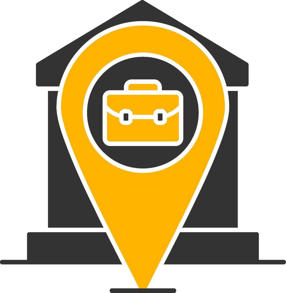 Remote Working Glyph Two Color Icon vector
