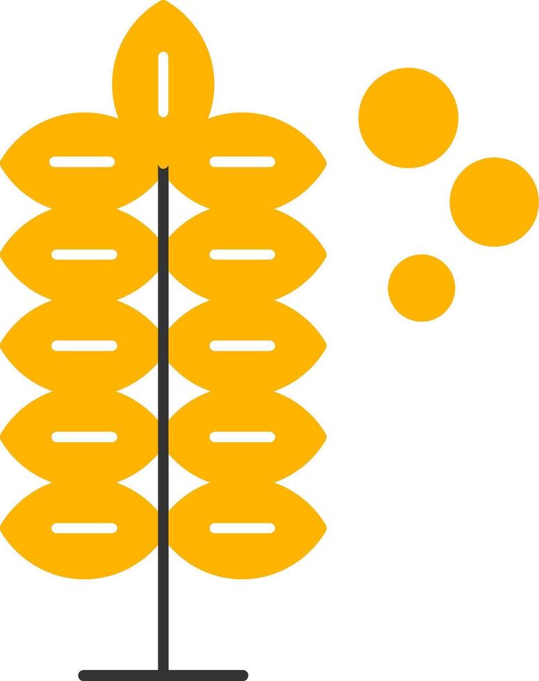 Pollen Allergy Glyph Two Color Icon vector