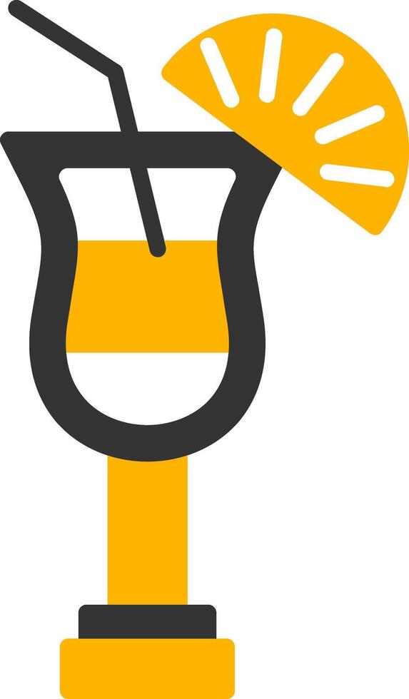 Cocktail Glyph Two Color Icon vector