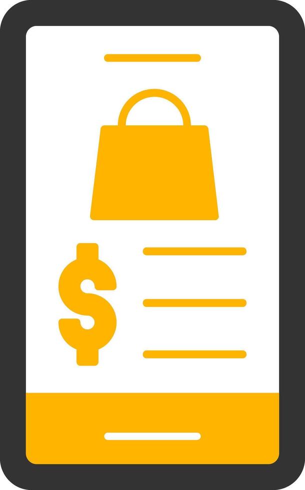 OnGlyph Two Color Shopping Glyph Two Color Icon vector