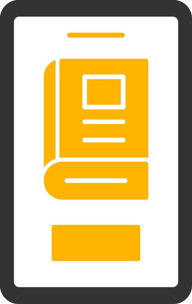 Reading App Glyph Two Color Icon vector