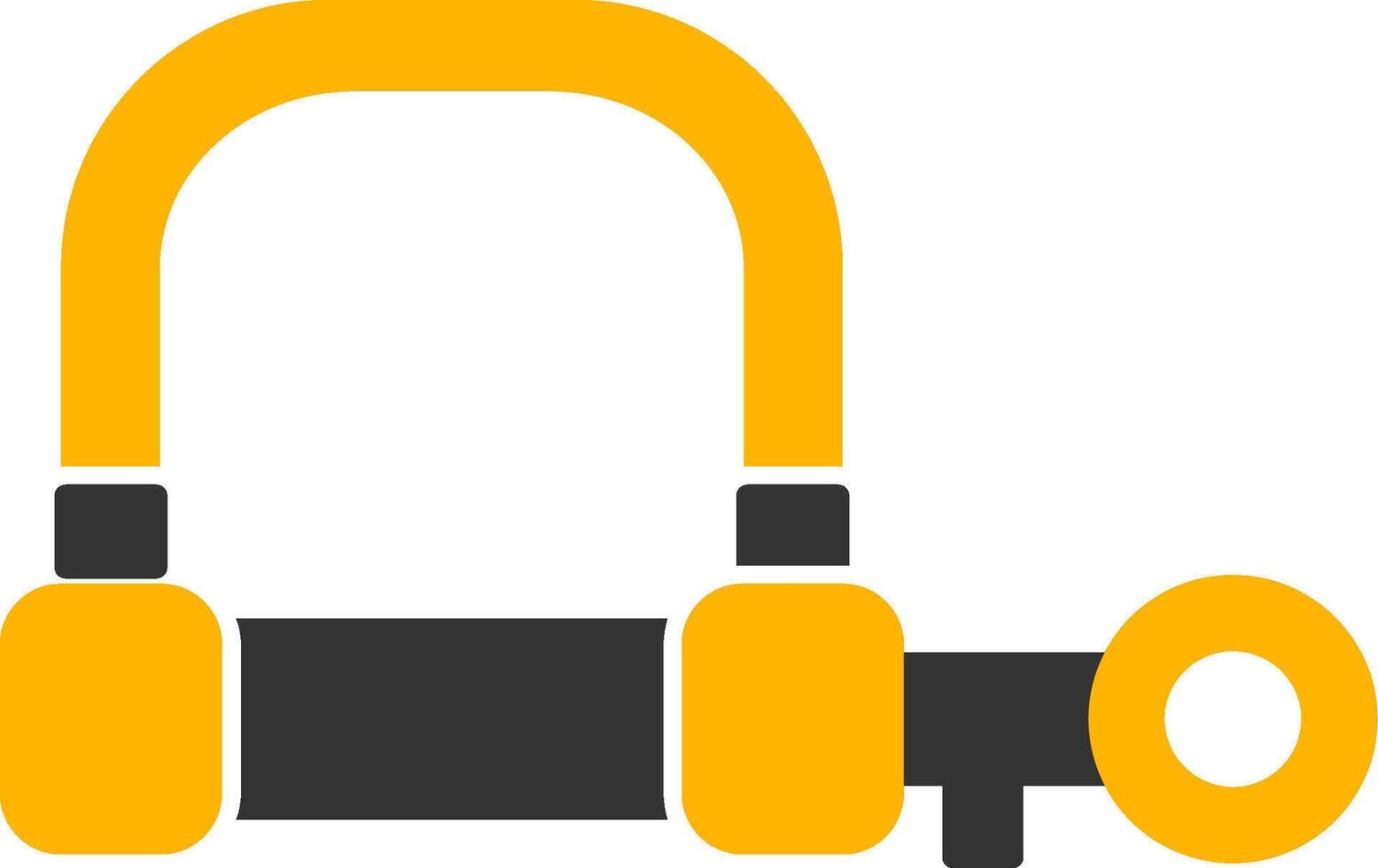 Wire Lock Glyph Two Color Icon vector