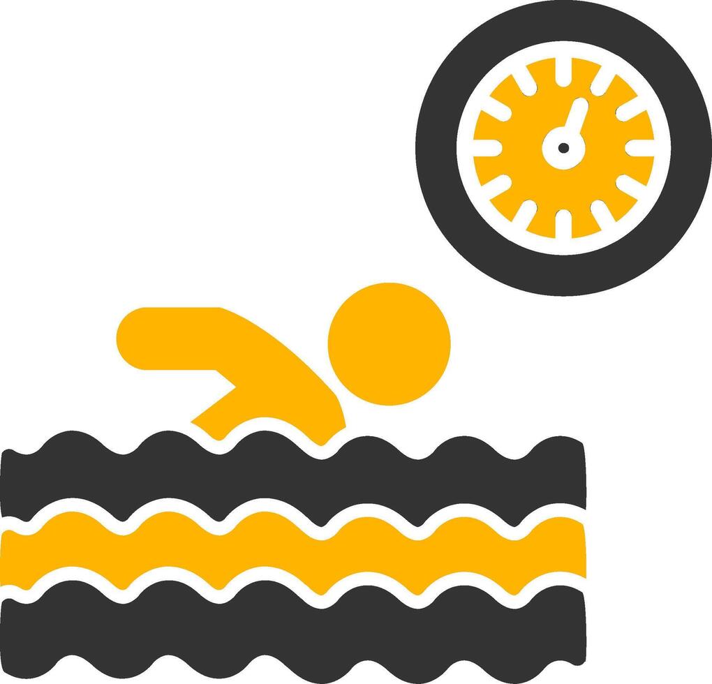 Best Time Glyph Two Color Icon vector