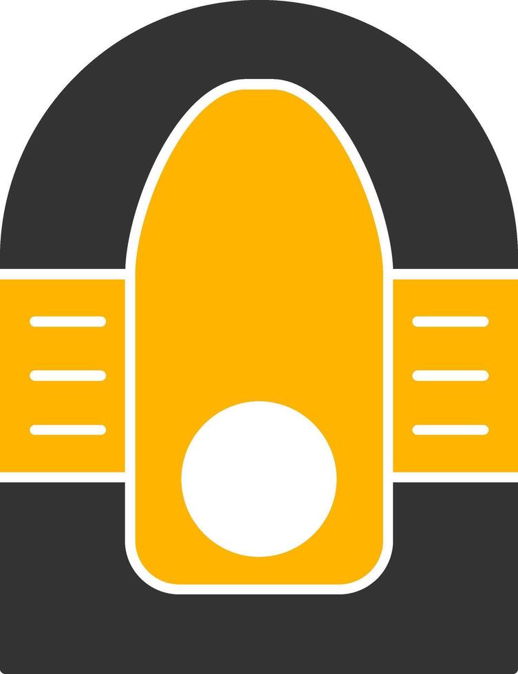 Portable Toilet Glyph Two Color Icon vector