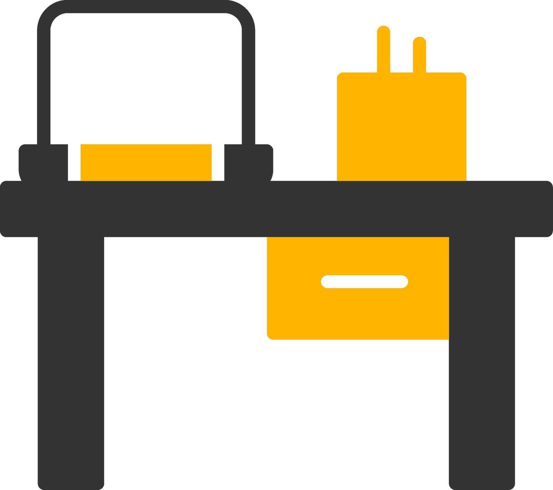 Workplace Glyph Two Color Icon vector