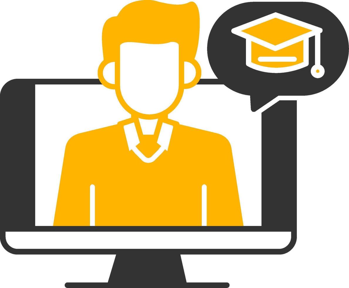 OnGlyph Two Color Teacher Glyph Two Color Icon vector