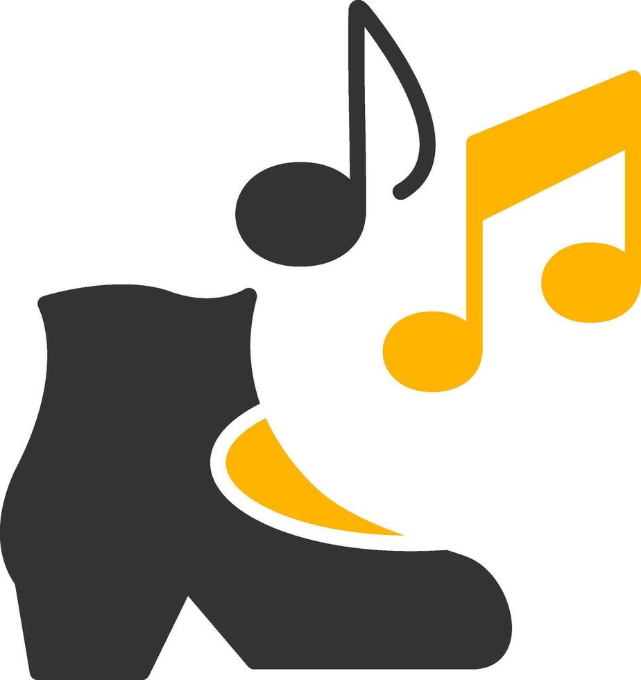 Tap Music Glyph Two Color Icon vector