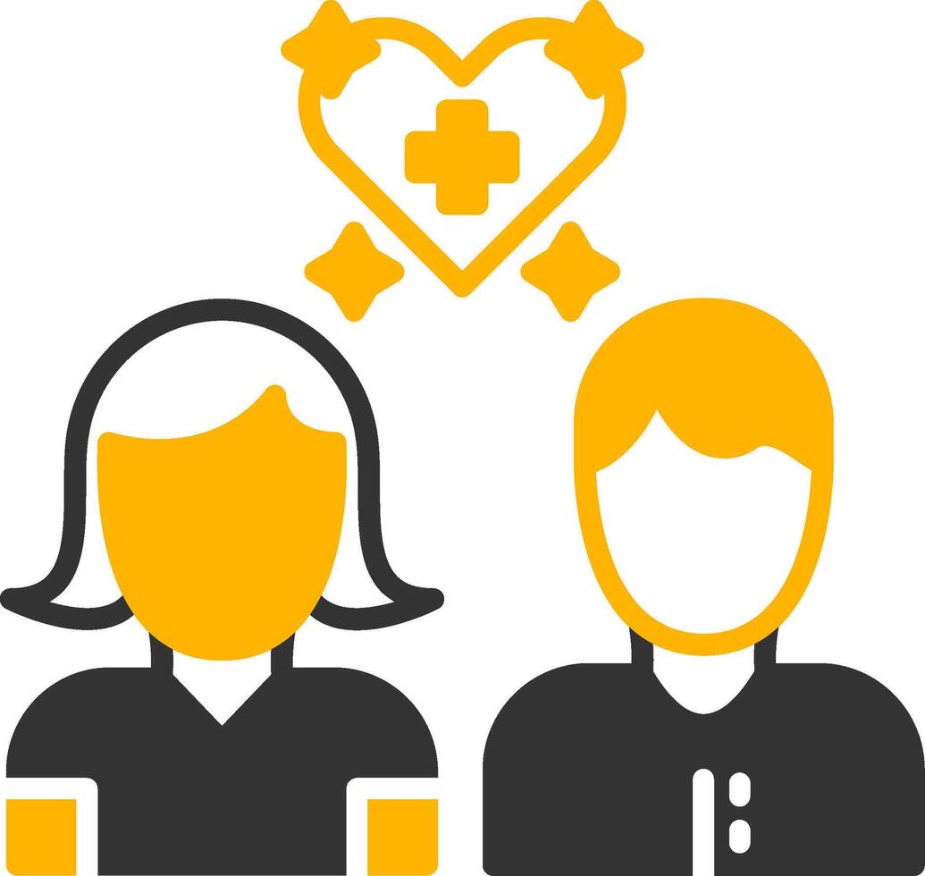 Counselling Glyph Two Color Icon vector