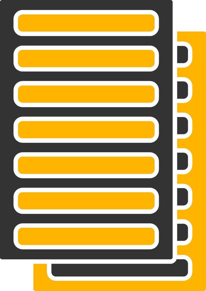 Daily Ledger Glyph Two Color Icon vector
