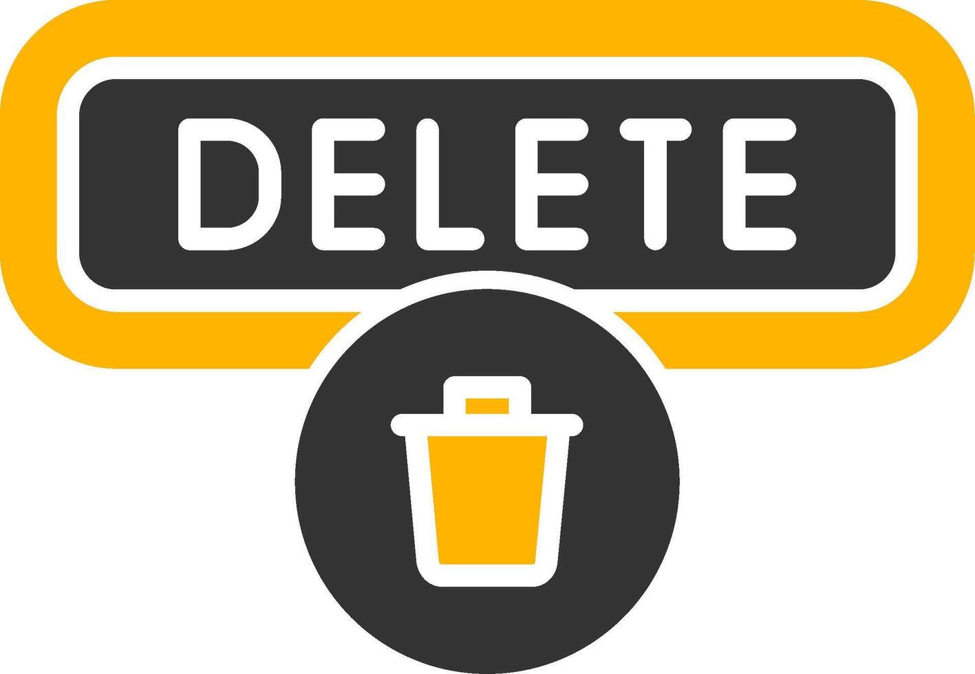Delete Glyph Two Color Icon vector