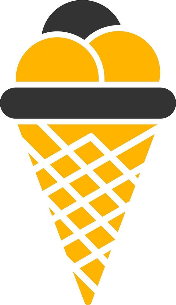 Ice Cream Glyph Two Color Icon vector