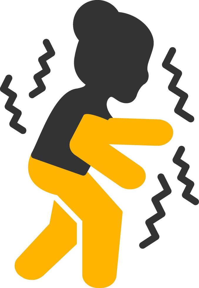 Parkinson Glyph Two Color Icon vector